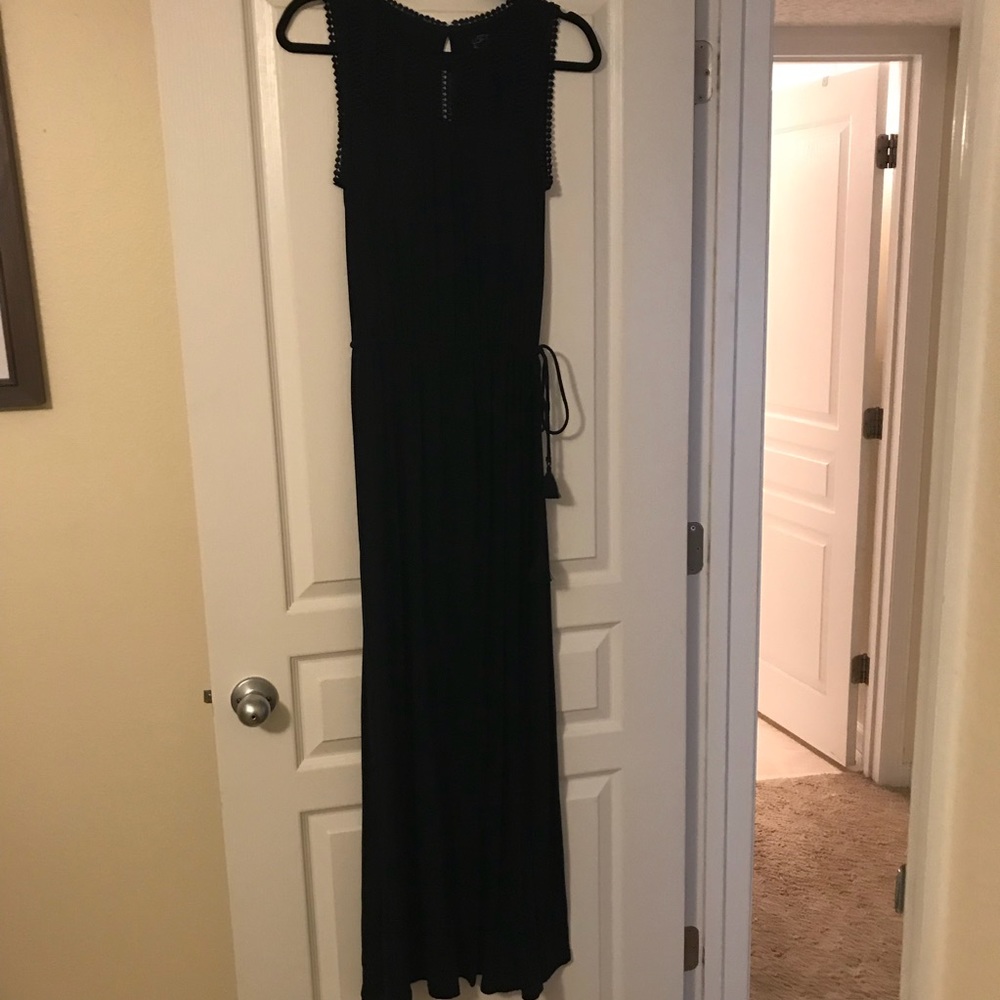 LOFT beach navy blue maxi dress